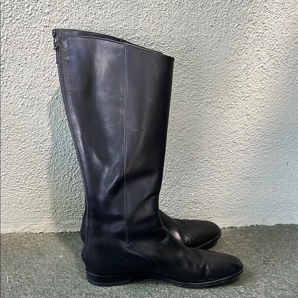 Helmut Lang Luxury Leather Riding Boots Quiet Luxury Classic Equestrian Sz 7.5 - Picture 1 of 9